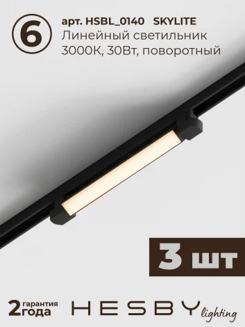 Трековая система в сборе встраиваемая однофазная 220V Hesby Lighting Skylite №1 HSBL_kompl_S001_VI3B3K