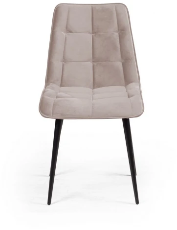 Стул UNO soft, бархат пепельно-серый 25 / чёрный конус Top Concept soft 77589