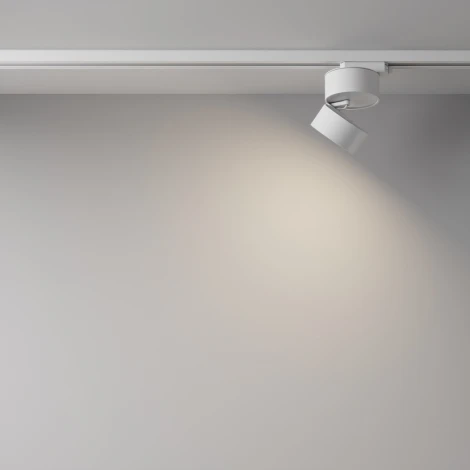 Трековый светильник однофазный 220V 12W Maytoni Onda TR007-1-12W4K-W-1 (LED, круглые)