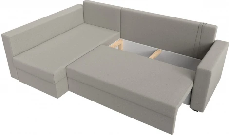 Диван угловой Мансберг левый угол (Бежевый/Рогожка) Лига Диванов арт.121536L