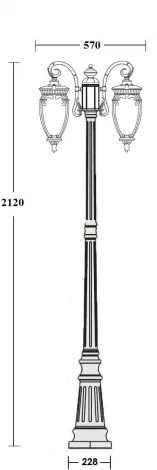 Наземный фонарь Oasis Light VERONA 86209A Bl