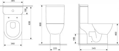 Унитаз-компакт Damixa Palace Grand 468600SC безободковый, с сиденьем микролифт