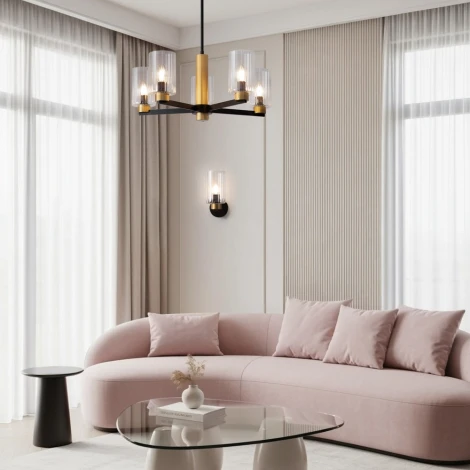 Потолочная люстра на штанге Freya Ombre FR2051CL-05BBS