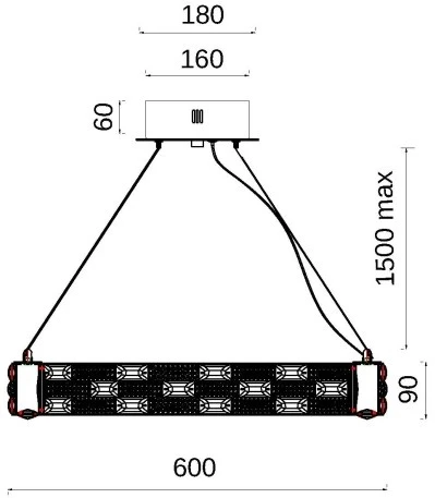 Подвесная люстра Fluorite Festo FL1052-7P (LED, 220V, на тросе, кольцо)