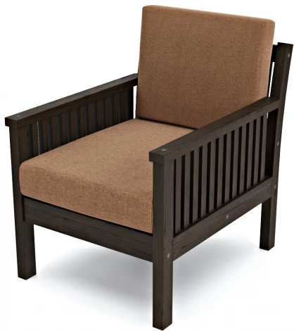 Кресло Arsko Норман венге коричневая рогожка