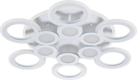 Потолочная люстра светодиодная Escada Galleo 10274/6LED 94Вт, металл/акрил, белый (220V, пульт управления)