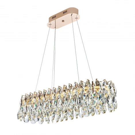 Подвесная люстра светодиодная хрустальная с регулировкой цветовой температуры Modelux MODELUX ML.6901.900.300P GD