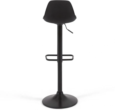 Барный стул Orlando-T - черная искусственная кожа и черная матовая сталь 60-82 см La Forma (ex Julia Grup) арт.111810