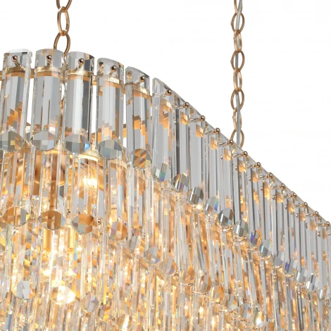 Подвесная люстра большая Vitaluce V53440-8/19, 19xE14 макс. 40Вт (220V, хрусталь, на цепи)