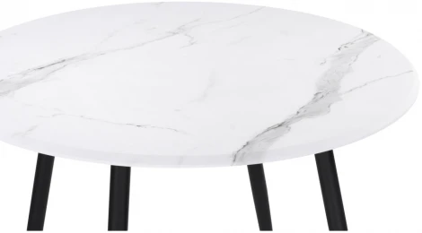 Деревянный стол Notta Абилин 100 мрамор белый / черный матовый 517038
