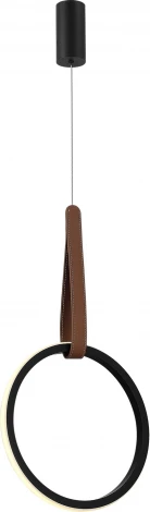 Светильник подвесной ST Luce Shape SL6131.403.12 Черный/Черный, Терракотовый LED 1*12W 4000K (220V, на проводе, кольцо)