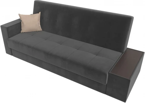 Диван-книжка Лига-020 стол справа (Серый,Бежевый/Велюр) Лига Диванов арт.118484