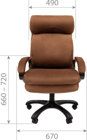Компьютерное кресло CHAIRMAN HOME 505 (Пластик,Велюр/Коричневый)