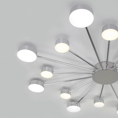 Потолочная люстра Eurosvet Nitrino 90242/16 хром (LED, 220V, пульт управления)