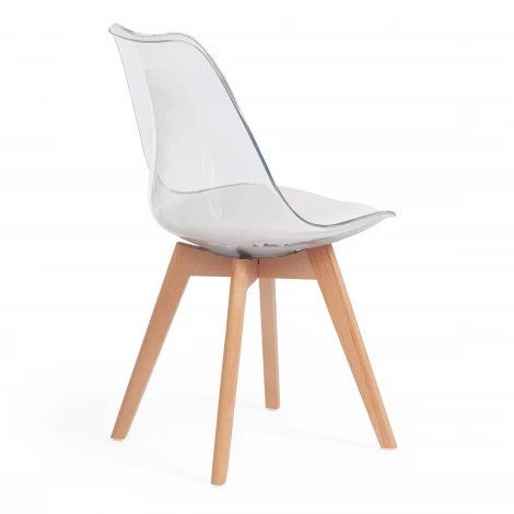 Стул TULIP (mod. 73) желтый (дерево/пластик/ПУ)