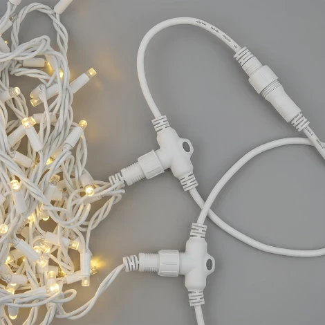 Провод-шина для гирлянд серии F90PRO 2м. 5 Т-коннекторов, шаг 50см статика/мерцание IP67 белый Uniel UCX-F90 T05/2M/WH