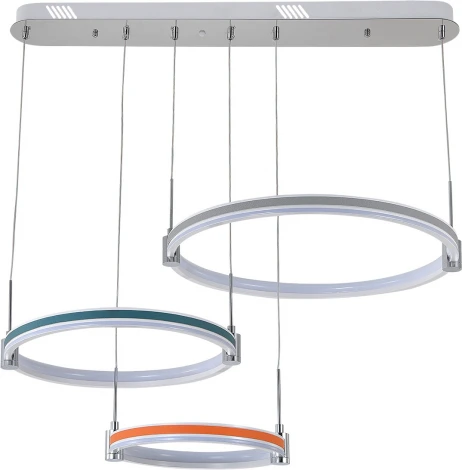 Подвесной светильник ярусный (14022/3P White) Indigo Attuale V000115L (регулировка яркости, LED, 220V, пульт управления, на тросе, кольцо)