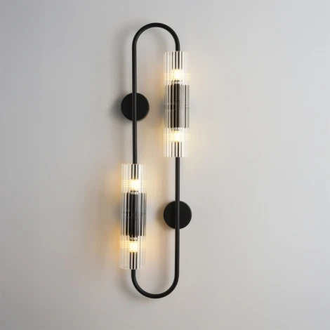 Бра Lumion Toronto 6561/4W SUSPENTIONI LN26 черный/прозрачный, металл/стекло G9 4*20W 220V