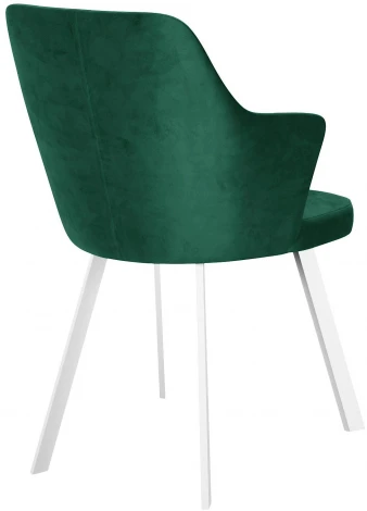 Стул 245 поворотный, К13 изумруд, ножки белые Dikline 00-00064392