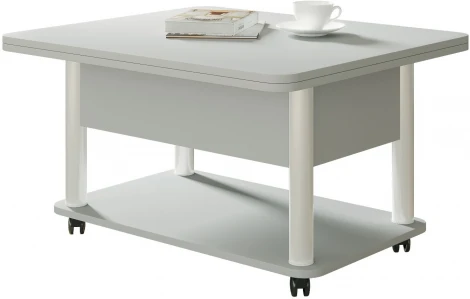 Стол-трансформер ГЗМИ Дебют 3, Серый/Ножки белые
