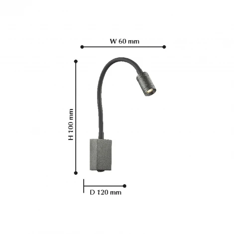 Бра на гибкой ножке для чтения Favourite Murum 1957-1W (LED, 220V, выключатель)