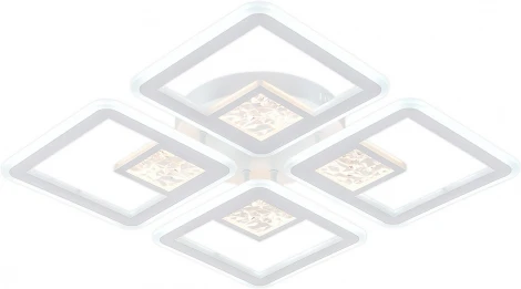 Потолочная люстра светодиодная с таймером Escada Hydria 10277/4LED 120Вт, с ПДУ, металл/акрил/стекло, белый/прозрачный (220V)