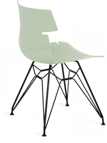 Стул HANSEN (mod. 622N) / 1 шт. в упаковке Tetchair (Пластик,Металл,Экокожа/Черный) арт.20322