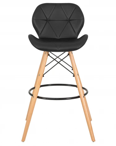 Стул барный BUTTERFLY BAR (ножки светлый бук, цвет чёрный)