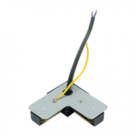 Коннектор угловой однофазный для шинопровода с проводом черный Feron LD1021C 52154