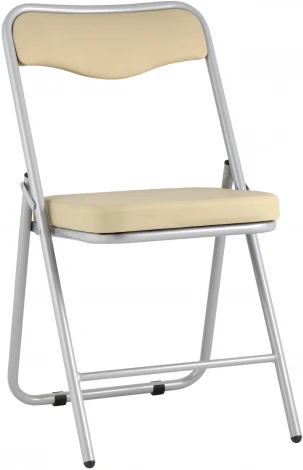 Складной стул Stool Group Джонни экокожа кремовый каркас металлик УТ000035366