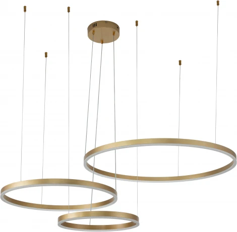 Подвесной светильник Galass V000013L (14001/3P Gold) (LED, 220V, пульт управления, на тросе, кольцо)