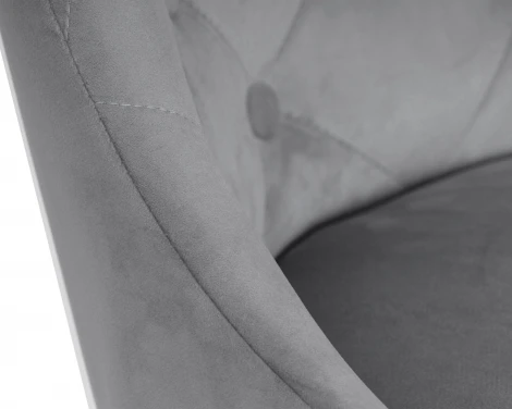 Стул барный DOBRIN JOSEPH BLACK (серый велюр (MJ9-75)) 5021_BlackBase-LM BLACK, цвет сиденья серый (MJ9-75), основания черный