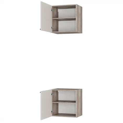 Шкаф БТС навесной Урбан ШКН-06, Дуб смоки, Кашемир