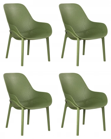 Набор 4 шт Кресло DOBRIN LONZO (зеленый хаки (G-17) c УФ-защитой)