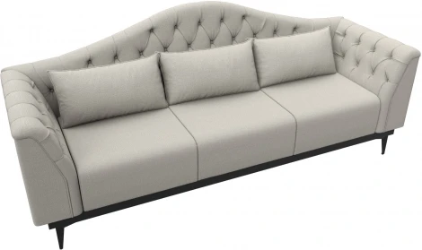 Диван кухонный прямой Флорида (Бежевый/Рогожка) Лига Диванов арт.122488