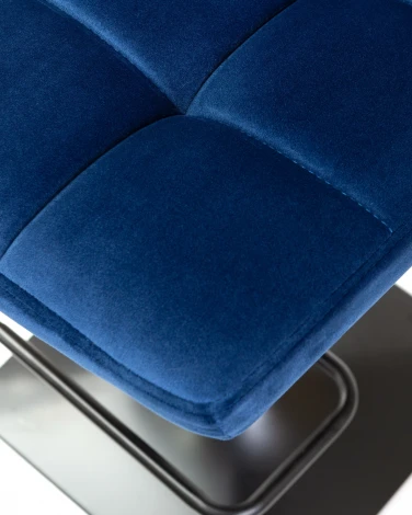 Набор 2 шт стул барный DOBRIN DOMINIC (синий велюр (MJ9-117))