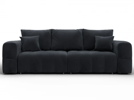 Диван прямой Лига-110 НПБ (ДВП,ДСП,ЛДСП,Брус,Фанера,Велюр/Темно-серый) Лига Диванов 136513