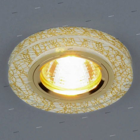 Встраиваемый точечный светильник Elektrostandard 8361-8371 8371 MR16 WH/GD белый/золото