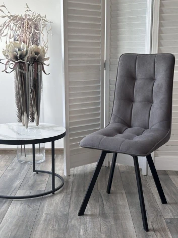 Стул ДАРЛИНГ 360 град. поворот. цвет B28 Темно-серый, велюр / черный каркас M-City 64741