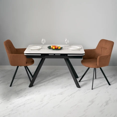 Комплект из 2-х стульев Bradexhome Grant терракотовый шенилл на поворотном механизме