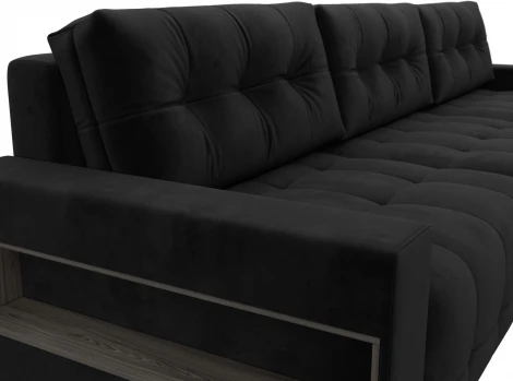 Диван прямой с полками Лига-053 НПБ Лонг Лига Диванов (Велюр) арт.128917