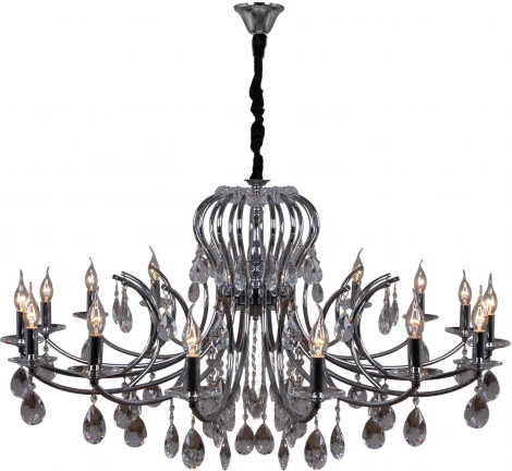 Подвесная люстра ILLUMICO IL2326-16POR-39 CR (220V, хрусталь, на цепи, подсвечник, свеча)