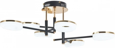 Потолочная люстра светодиодная на штанге Arte Milano Ferrara-72999 272999/6 BK/GD (220V)