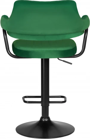 Стул барный DOBRIN CHARLY BLACK (зеленый велюр (MJ9-88)) 5019_BlackBase-LM BLACK, цвет сиденья зеленый (MJ9-88), основания черный