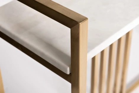 Консольный стол Garda Decor 47ED-182KONS-ZOL (Золото/Белый)