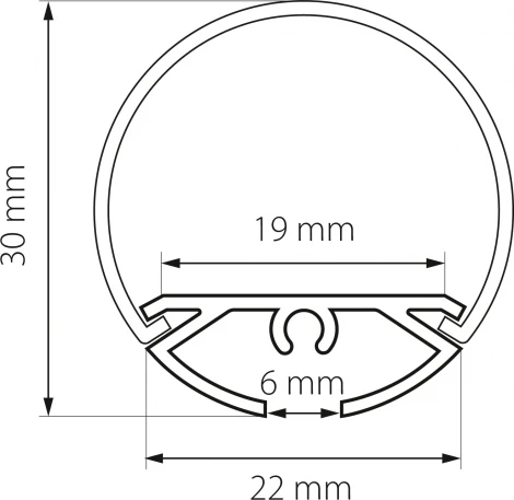 Профиль с круглым рассеивателем Lightstar Profiled 419191