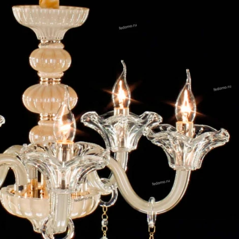 Подвесная люстра Citilux Ирида CL351151 (220V, хрусталь, на цепи, подсвечник, свеча)