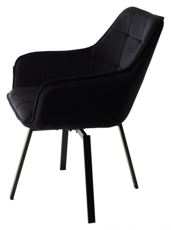 Стул M-City MAVERICK BLUVEL-19 BLACK/ черный каркас, поворот.360 град.