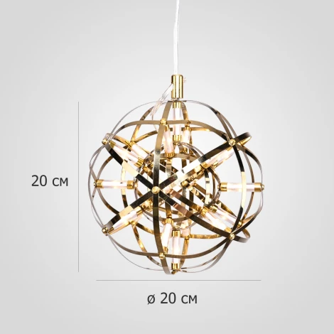 Подвесной светильник Mi Raimond Lamp D20 Gold By ImperiumLoft Mi_Raimond01 (LED, 220V, на проводе, шар)