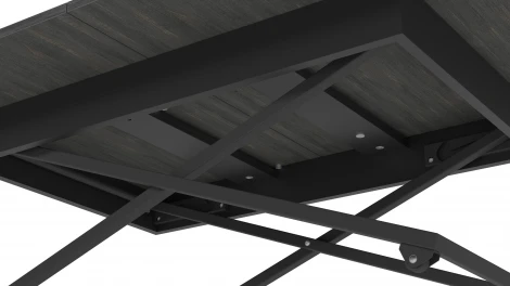 Стол универсальный трансформируемый Калифорния АНДРЭ Loft ЛДСП Интра/Черный